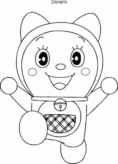 Mewarnai Gambar Dorami Adik Doraemon Contoh Anak Paud
