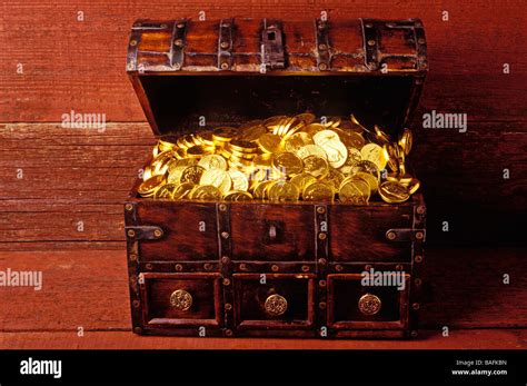 Treasure Chest Full Of Gold Stock Photo Royalty Free Image 23701433