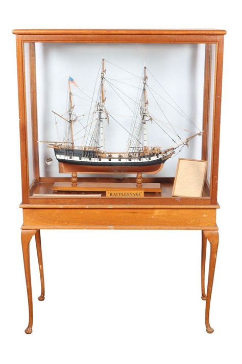 Handmade American Privateer Ship In Display Case Necklace Chain