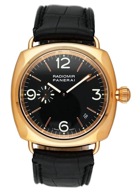 Panerai Radiomir Pam00103 18k Rose Gold Mens Watch With Papers