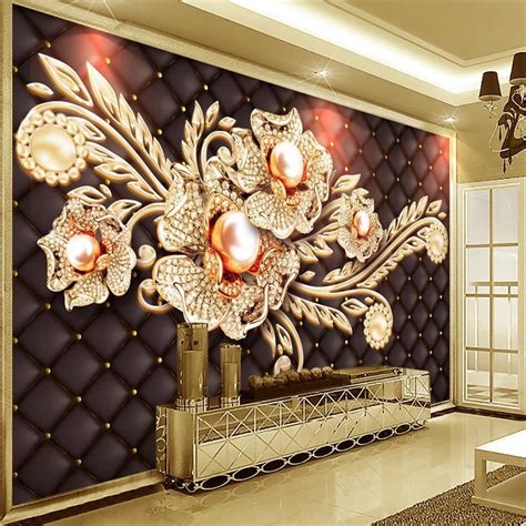 Beibehang Customize Any Size Mural Wallpaper Black Simple Jewelry