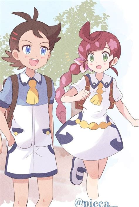 School Goh Et Chloé Anime Pokemon Pokemon Couples