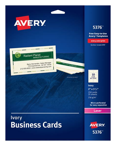 Avery Business Cards Template 5877 Classicbook