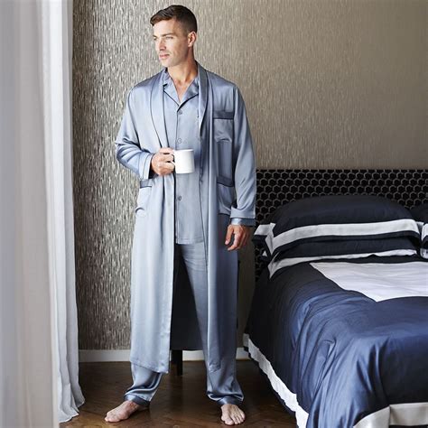 Mens Silk Pyjamas Grey From Gingerlily Mens Silk Pajamas Silk