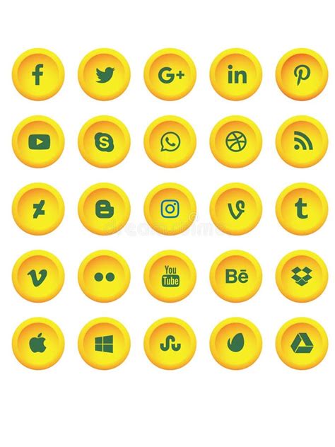 Social Media Icons Editorial Stock Image Illustration Of Color 79671824