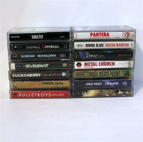Lot 14 Heavy Metal Cassette Tapes Hair Band 80s Rock Pantera Judas