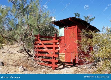 Old Vintage Outhouse Farm Toilet Isolated Stock Image CartoonDealer