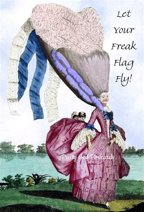 Let Your Freak Flag Fly Marie Antoinette Funny Postcard Etsy