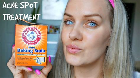 Baking Soda Mask Removes Acne Blemishes On The Face And Repairs The Skin
