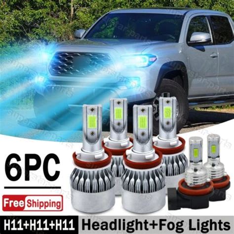 X K Led Headlight High Low Fog Light Bulbs For Toyota Tacoma