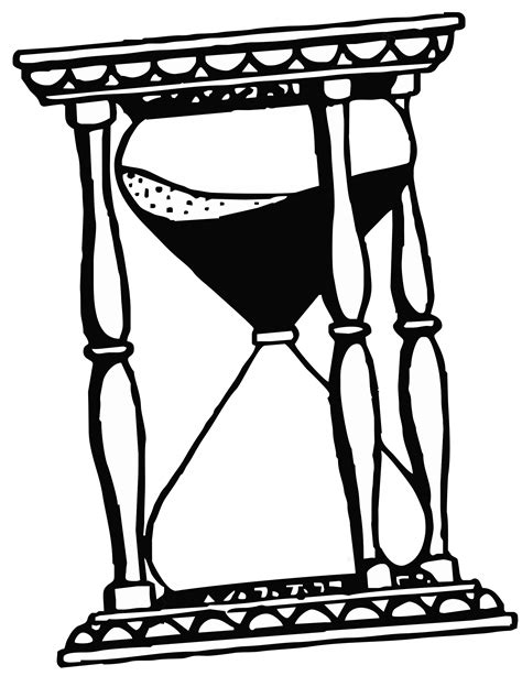 Hourglass Clock Drawing Free Download On Clipartmag