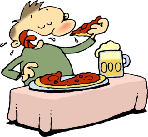 Download High Quality Pizza Clipart Cartoon Child Eating Transparent