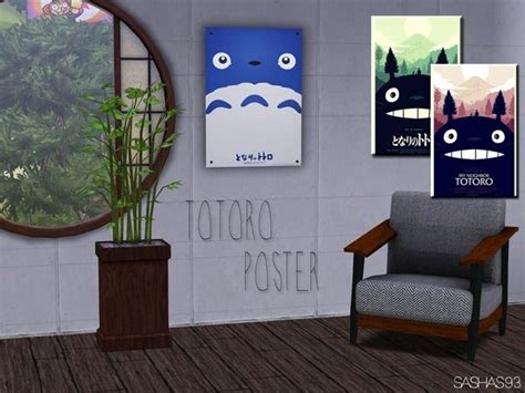 Sashas93s Totoro Posters Sims 4 Totoro Poster Totoro