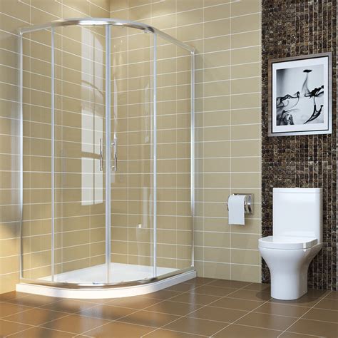 Elegant 1200 X 800 Mm Offset Quadrant Shower Enclosure 6mm Tempered Sliding Glass Cubicle Door