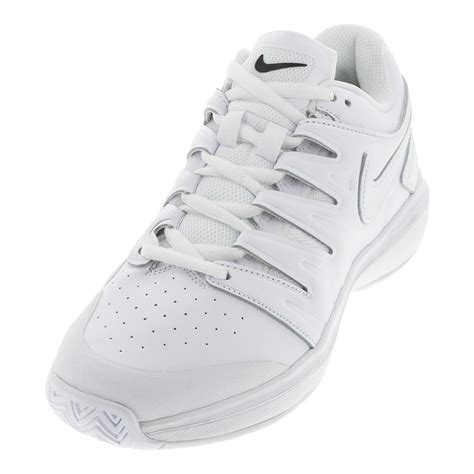 Nike Mens Air Zoom Prestige Leather Tennis Shoes Whiteblack