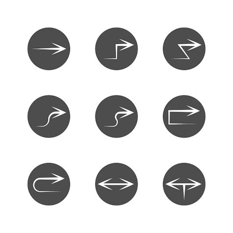 Premium Vector Set Arrows In Circles Icons On White Background Vector