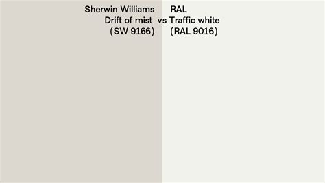 Sherwin Williams Drift Of Mist Sw Vs Ral Traffic White Ral