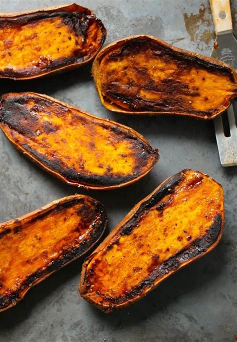 Rub oil and salt all over the potatoes. Perfect 30-Minute Baked Sweet Potatoes - Layers of Happiness