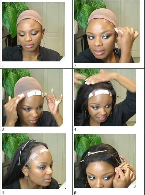 How to put on a lace front wig. Look this picture to put on your full lace wig as easy as ...