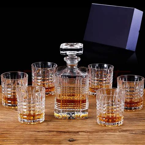 Buy 7pc Italian Crafted Crystal Whiskey Decanter And Whiskey Glasses Set Crystal Decanter Set