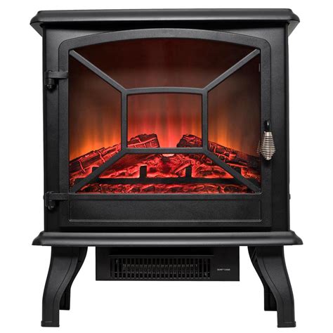 Akdy 20 In Freestanding Electric Fireplace Mantel Heater In Black With