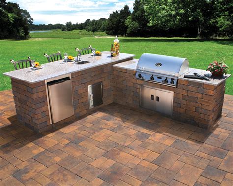 From steaks and chicken to vegetable. Nicolock Outdoor Kitchen and Grill - Contemporary - Patio ...