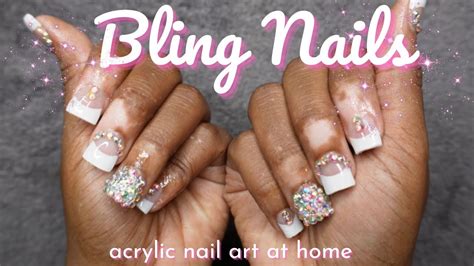 Get Ready To Sparkle 👀blinged Out Nail Transformation 💅 Rhinestone