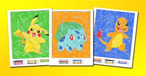Pokemon Color By Number Coloring Pages