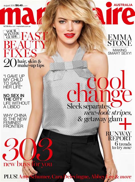 Emma Stone Marie Claire Magazine Australia August 2015 Issue Celebmafia