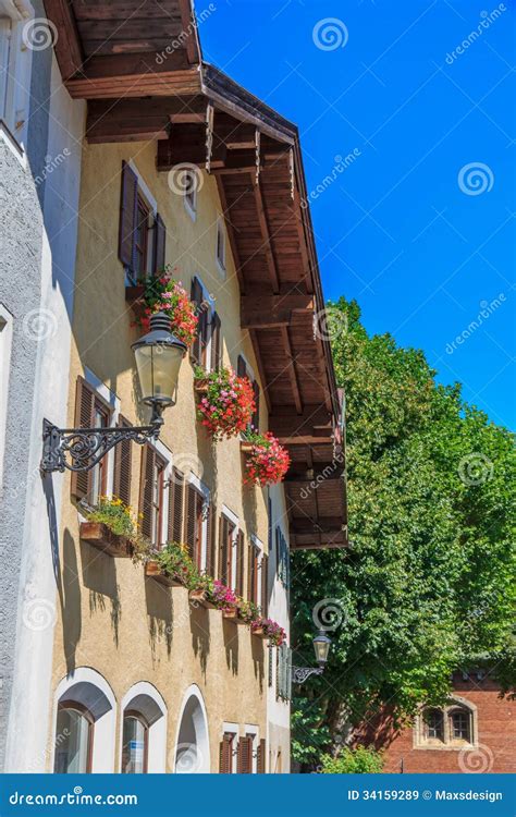 House In The Alpine Mountains Bavaria Germany Stock Image Image Of