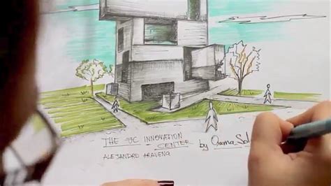 Architectural Sketch Uc Innovation Center Chile Architect