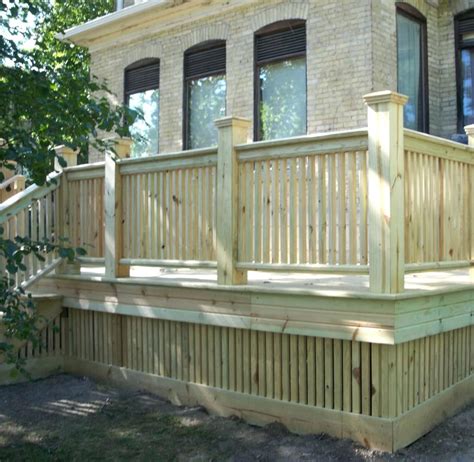 Our spindles/bars on our railing are 4 inch apart & apparently that was big enough! Awesome Deck Spindles Redesigns Your Home With More Inspiration Unique Spindle Ideas Inexpensive ...