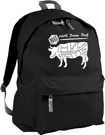 hippowarehouse 100 prime beef meat chart backpack ruck sack dimensions 31 x 42 x 21 cm
