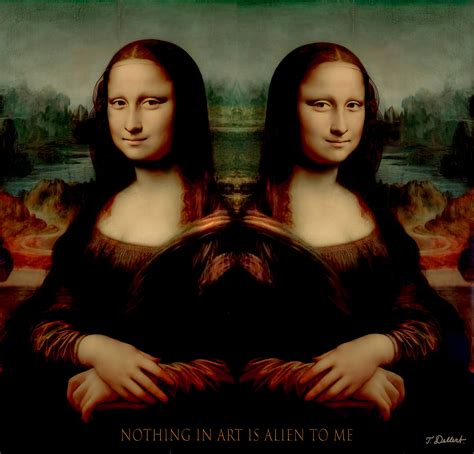 The Alien Within Look At The Middle Between The Two Mona Lisas And