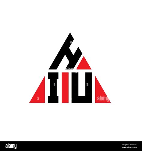 Hiu Triangle Letter Logo Design With Triangle Shape Hiu Triangle Logo