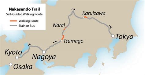 Do not rely on this map for route finding. Self-Guided Walk Tour of Japan - Japan Package