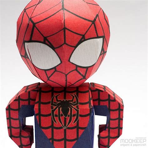Cute Chibi Spiderman Papercraft Model Download Free Template Here สไป