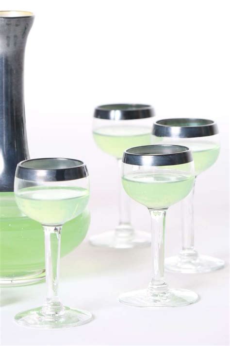 Absinthe Decanter And 8 Glass Set At 1stdibs