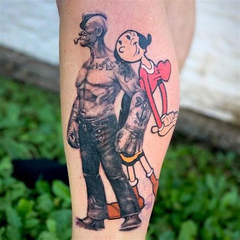 Popeye And Olive Oyl By Curtyoung Besttattoos Weird Tattoos Popeye