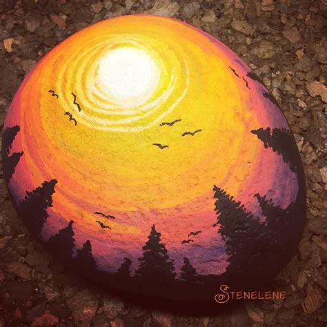 Image Result For Painted Rocks Sunsets Painted Rocks Rock Painting