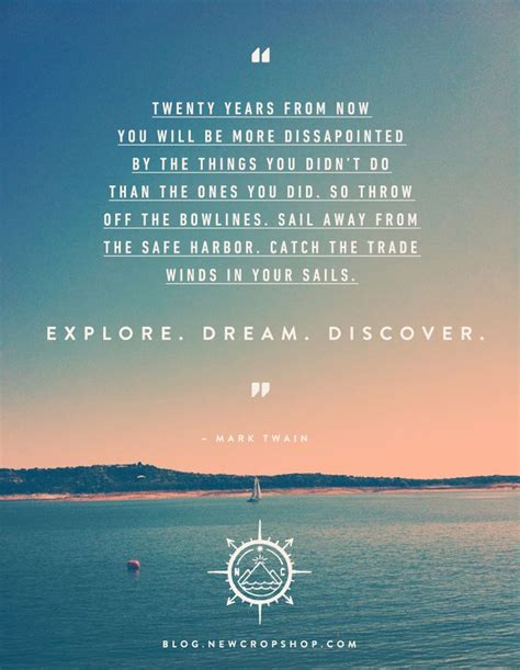 Explore Dream Discover Mark Twain Qoute Wanderlust Quotes Travel