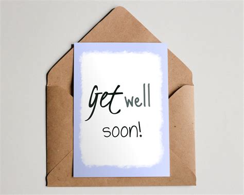 You will need a colour printer attached by cable or wireless to print these download and print files as most of these are 4 colours files. Mockup of a printable greeting card! A simple greeting card with a 'Get well soon!' message to s ...