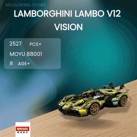 Moyu 88001 Lamborghini Lambo V12 Vision With 2527 Pieces Mould King