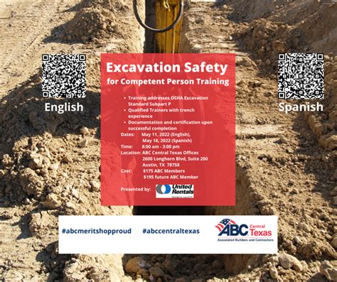 English Excavation Safety For Competent Person Training