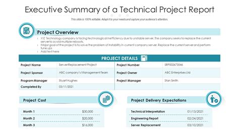 Top 10 Project Summary Templates With Samples And Examples