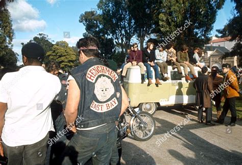 Henchmen Motorcycle Gang Standing Near Group Editorial Stock Photo