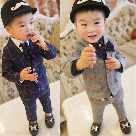 Boys Formal Suits 2016 Spring Baby Children Boy Gentleman Party