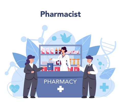 Pharmacy Concept Pharmacist Standing And Holding A Big Bag Stock