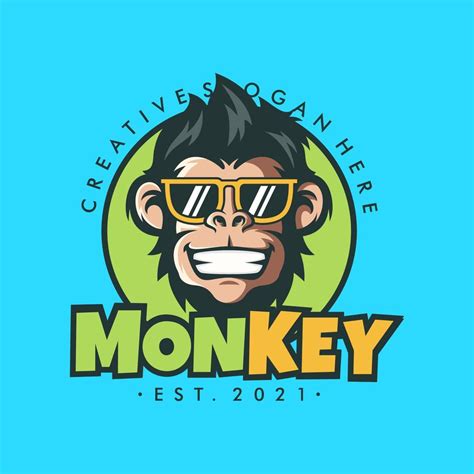 Cool Monkey Logo Design Vector Illustrator 6627344 Vector Art At Vecteezy