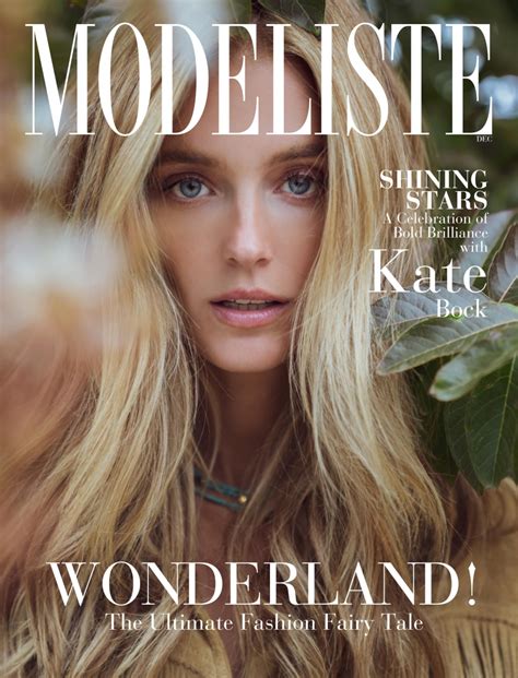 Lizbell Agency Kate Bock Cover Story For Modeliste Magazine Blog